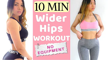 10 MIN Curvier, Wider Hips Workout, Grow Side Booty At Home No Equipment | Hana Milly