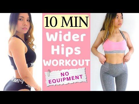 10 MIN Curvier, Wider Hips Workout, Grow Side Booty At Home No Equipment | Hana Milly