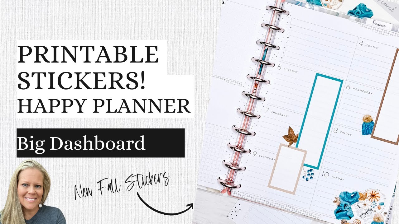 Plan With Me! | Big Happy Planner Dashboard Layout | Printable Stickers ...