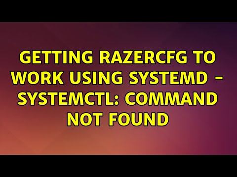 Ubuntu: Getting razercfg to work using systemd - systemctl: command not found