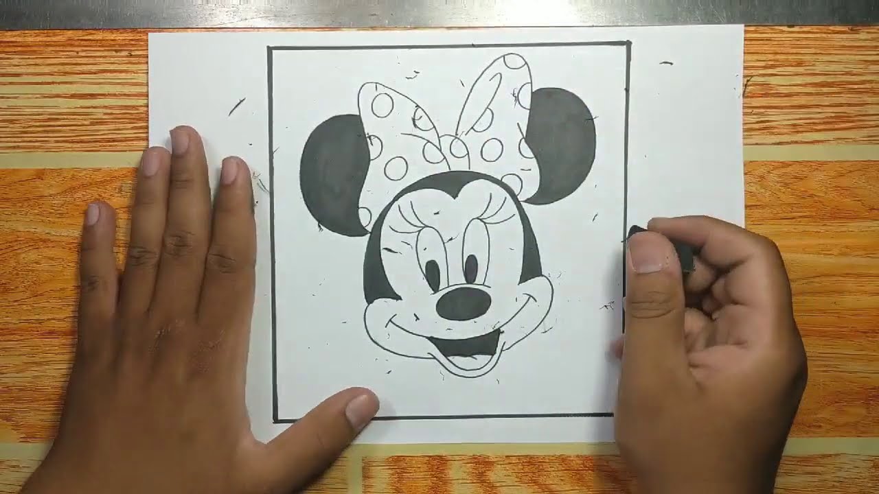 How To Draw Disney Character Minnie Mouse Step By Step Youtube - drawing roblox characters with mouse drawing challenge 1 youtube