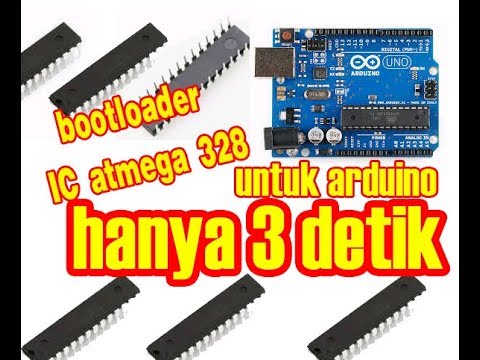Cara bootloader ic atmega 328 untuk arduino mudah.. hanya 3 detik - YouTube