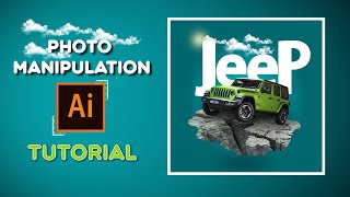 Illustrator Tutorial - PHOTO-MANIPULATION - JEEP MANIPULATION. screenshot 3