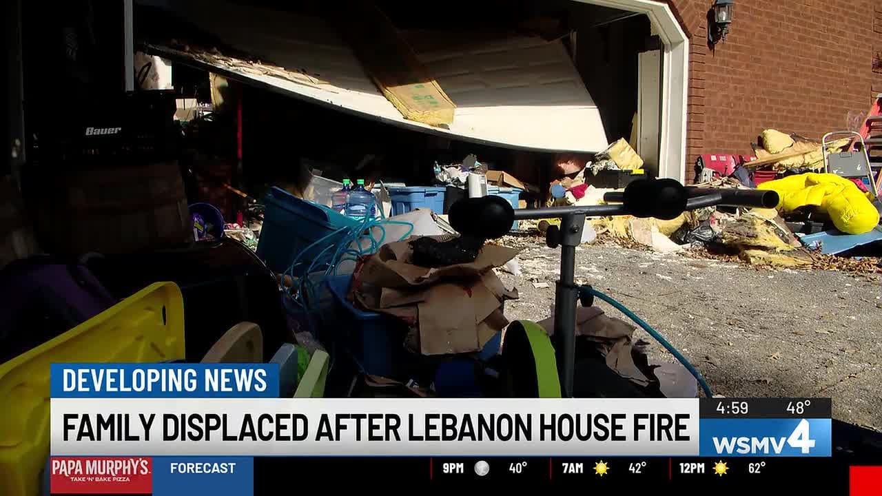 Family displaced after Lebanon house fire - YouTube
