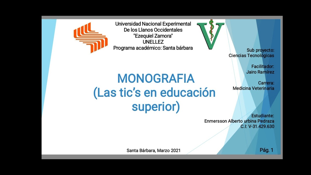 monografía las tics en educación superior - YouTube