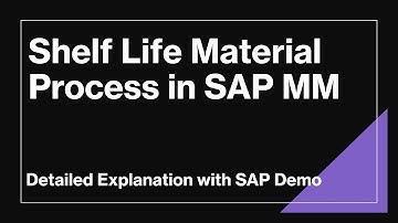 Shelf Life Material Process in SAP MM | SLED Check During GR | SLED analysis With Batch Management