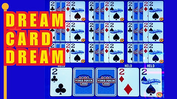 $25 Spins on High Limit Dreamcard Video Poker - So Many Quads! 2222, 3333, 4444