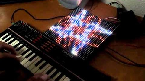 Realtime Music Visualizer on a LED Panel using RPI (plugged to CasioTone)