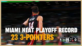 Miami Heat franchise Playoffs Record in 23 3-Pointers #basketball #shorts #nba #trending