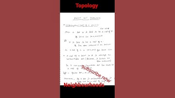 Neighborhood of a point Exam helper handwritten Notes Topology M.Sc Mathematics 1st Semester Mgkvp