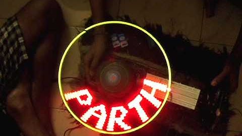 Rotating LED Display POV(Persistence of Vision) Control Using Arduino