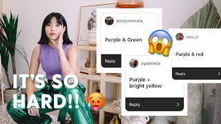 MY FOLLOWERS PICK THE MOST UNUSUAL COLOURS FOR MY OUTFIT! (style challenge)