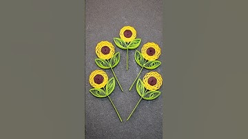 Brighten Your Day with Quilling Golden Blooms 🌞🌼 Easy DIY! #shorts  #quillingart #viralvideo