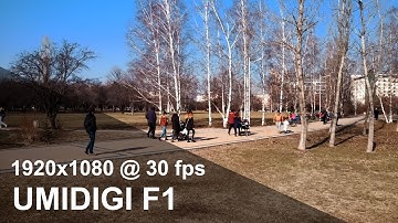UMIDIGI F1 - Full HD (1080p) camera video sample