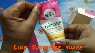 Veet hair removal cream review and full demo.Hair removal cream. Review Product by divya