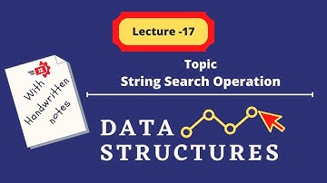 Lecture 17 String Search Operation in Data Structure Urdu / Hindi
