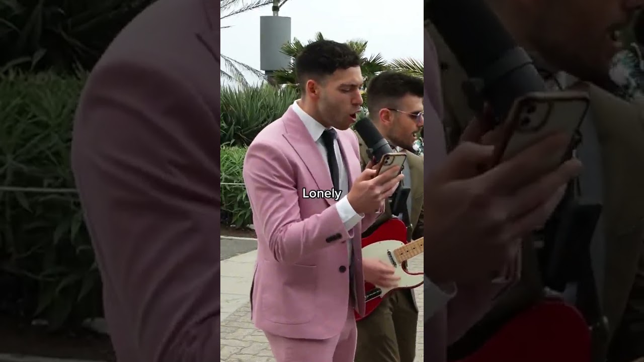 Singing song requests from strangers in public 