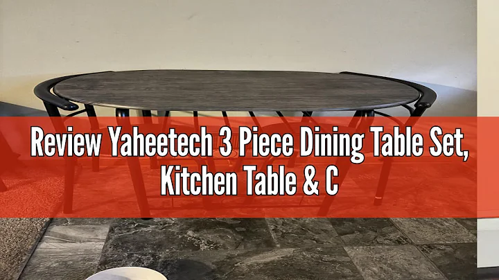 Review Yaheetech 3 Piece Dining Table Set, Kitchen Table & Chair Sets for 2, Compact Bistro Table Se