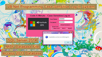 VB.Net [Preview] Case Sensitive Log-In System With Multiple Databases