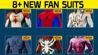 I ADDED 8+ New FANMADE Suits To Spider-Man PC And They're INSANE!