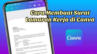 Cara Membuat Surat Lamaran Kerja di Canva Cara Membuat Surat Lamaran Kerja di Canva