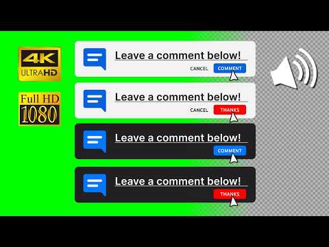 Comment Button Animation Pack | Leave a Comment Below | Click Effect + Thanks