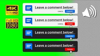 Comment Button Animation Pack | Leave a Comment Below | Click Effect + Thanks