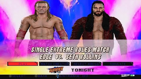 WWE 2K20 PPSSPP Gameplay | Edge VS Seth Rollins SUMMERSLAM 2021