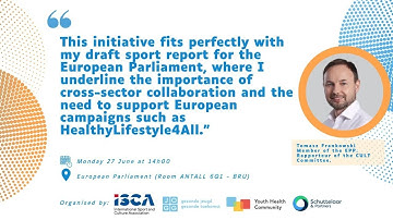 European action for a #HealthyLifestyle4All: Coalition-building event in European Parliament