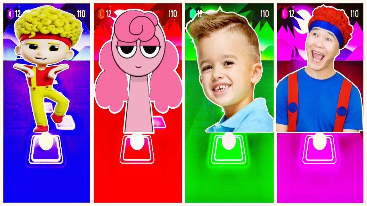 Dbillions 🆚 Sprunki Incredibox 🆚 Vlad & Niki 🎶 Tiles Hop Song (Cover)