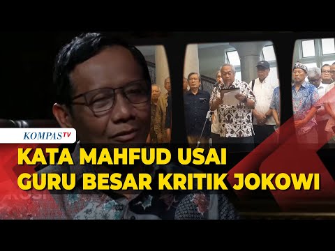 Kata Mahfud usai Guru-guru Besar UGM Kritik Jokowi