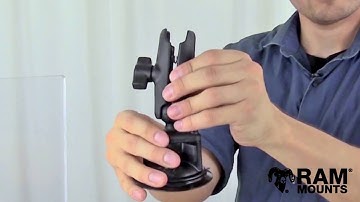 RAM Composite Twist Lock™ Suction Cup with Double Socket Arm and Diamond Base Adapter