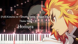 [Full] Homura - Kimetsu no Yaiba the Movie - Mugen Train Theme Song [Piano tutorial + Sheet]