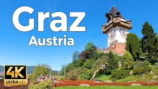 Graz, Austria Walking Tour (4k Ultra HD 60fps) - With Caption