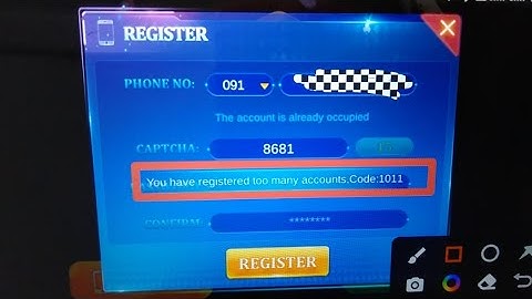 How to fix You have registered too many accounts, Code:1011 problem solve in Happy Game