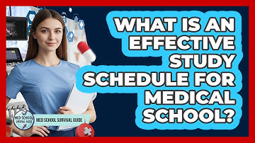 What Is An Effective Study Schedule For Medical School?