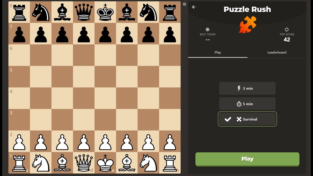 Improve your chess tactics Puzzle Rush YouTube