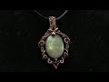 Wire Wrapped Elven Gemstone Bead Pendant Tutorial