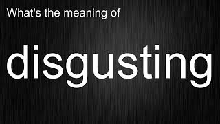 What's the meaning of disgusting, How to pronounce disgusting