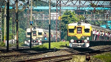 Back to back speedy Old green EMU crowded trains crossing🔥|| Eastern railway