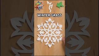 DIY WINTER GRASS PAPER SNOWFLAKE TUTORIAL | HOW TO CUT A SNOWFLAKE OUT OF PAPER INCLART