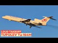 TUPOLEV Tu-154 IN 2023 | Kyrgyzstan Govmt Tu-154M Loud Takeoff from Budapest | BUD Plane Spotting