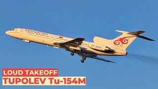 TUPOLEV Tu-154 IN 2023 | Kyrgyzstan Govmt Tu-154M Loud Takeoff from Budapest | BUD Plane Spotting