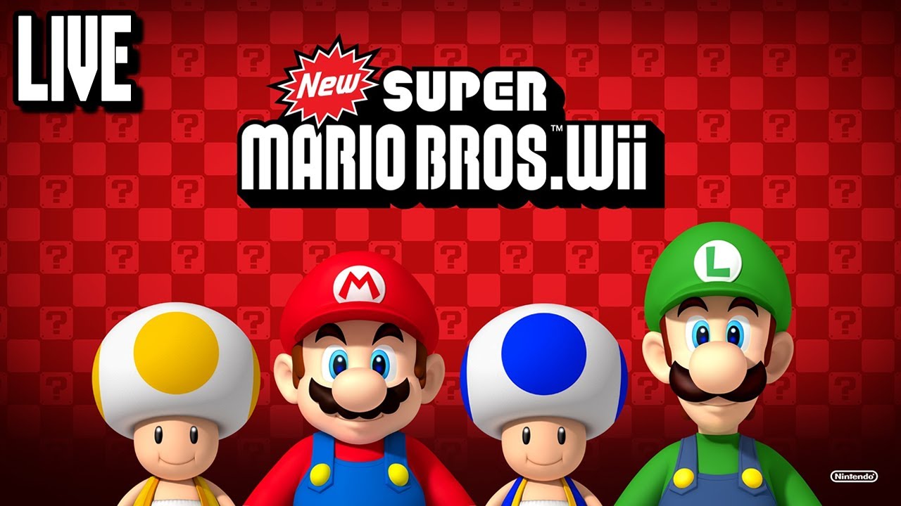 New Super Mario Bros. Wii 100% Live Stream - YouTube