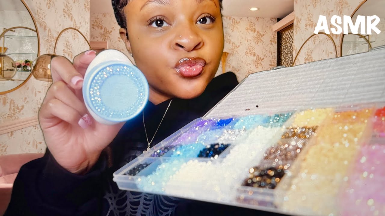 ASMR | Bedazzle With Me | Rambling and Gum Chewing Sounds! 🩵