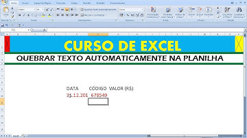 Quebra de texto dentro da mesma célula do Excel Como utilizar o Excel