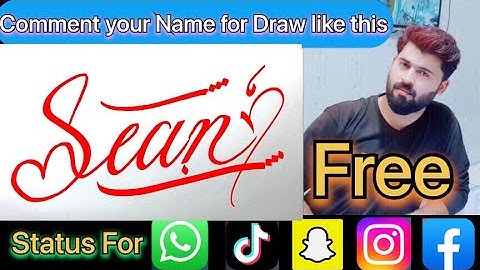 Sean Name Signature Calligraphy Status | How to Cursive write with cut Marker #sean @sean