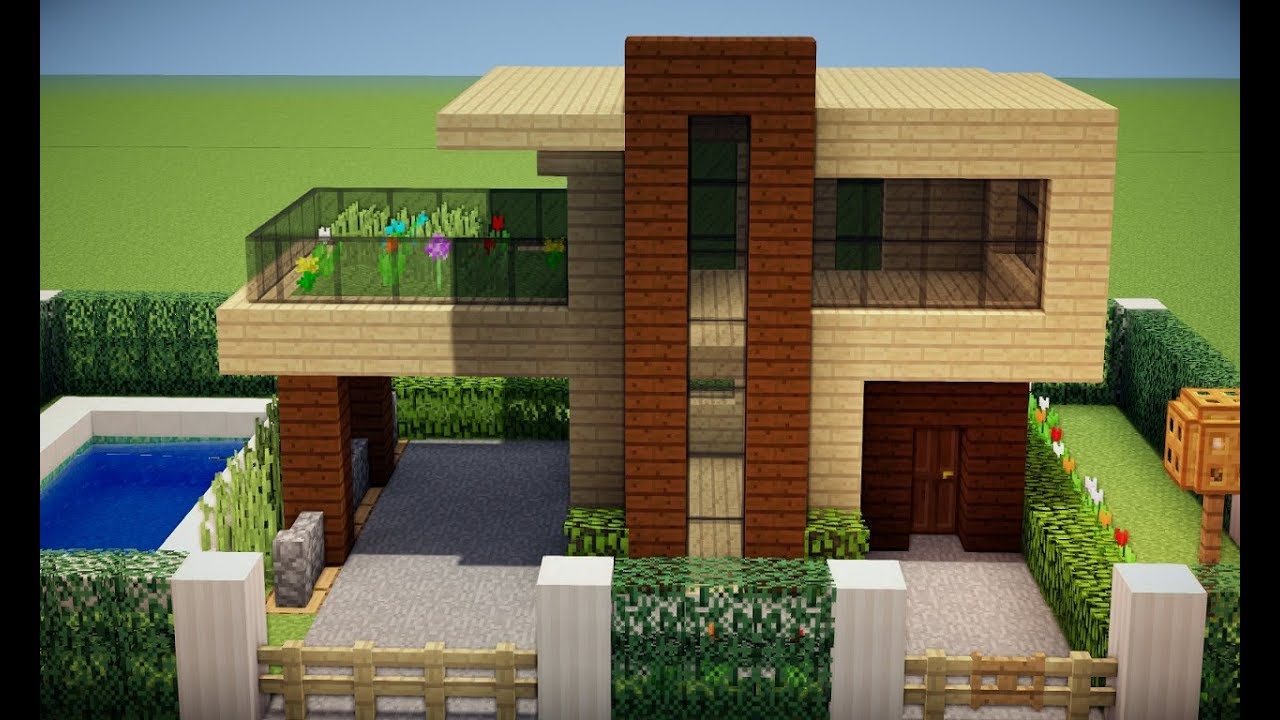 Minecraft Tutorial - Casa Moderna para Inicio do seu Mundo 