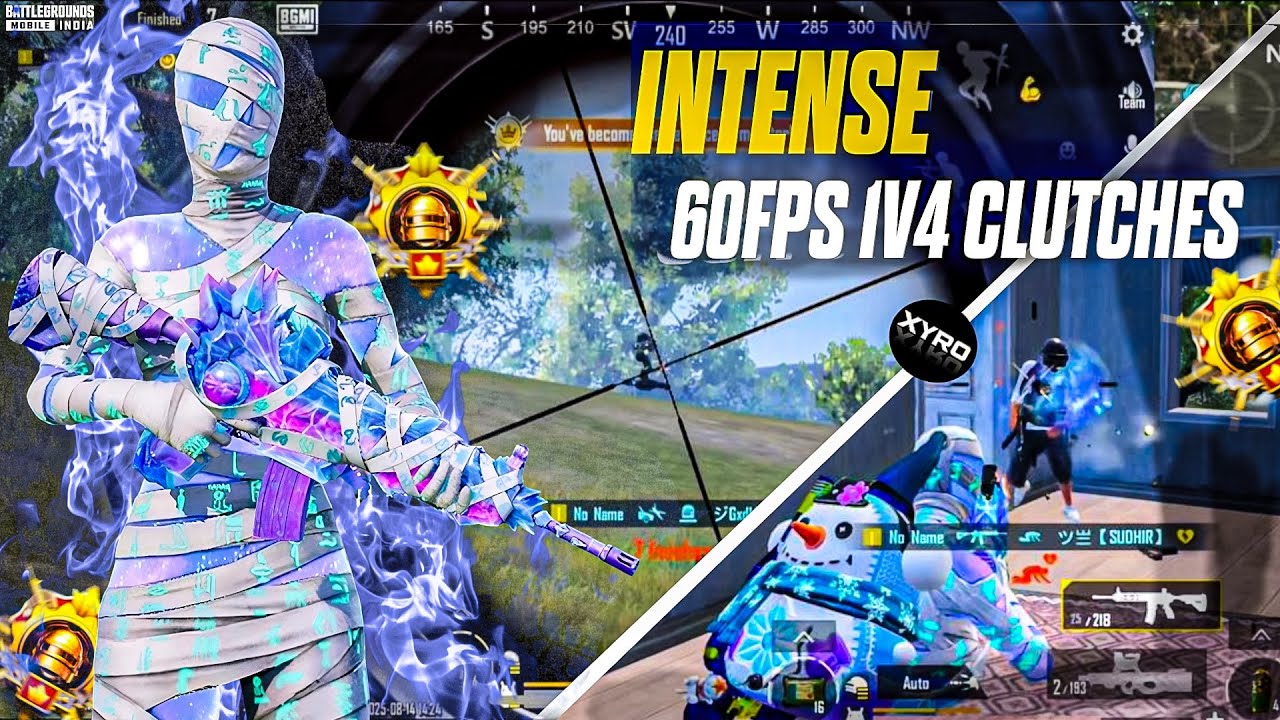 Being the Best BGMI 60FPS Player 👑 || Insane 1v4 Clutch Moments🔥 ...