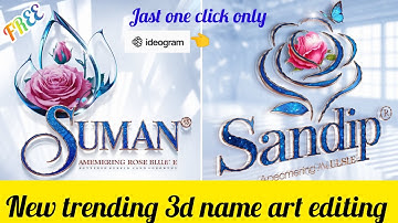 🔰New style  trending 3d name art image editing dp image || Ideogram ai ||#viral #meta #foryou